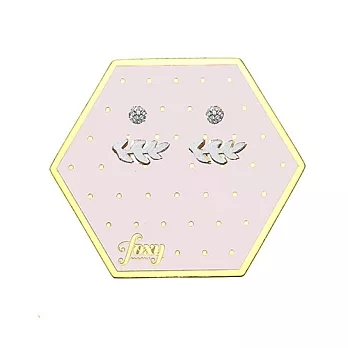 FoxyOriginals加拿大 GARDENIA梔子花水鑽銀色耳環