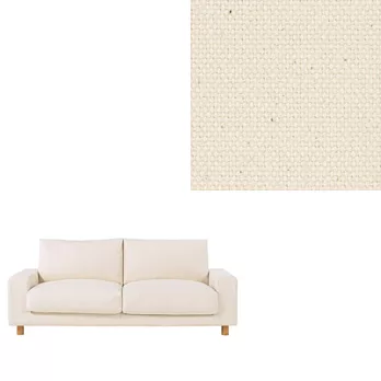 [MUJI 無印良品]棉帆布羽毛加量沙發套/原色/2.5人