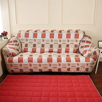 【HomeBeauty】獨家專利印花彈性沙發罩-1+2+3人-悠閒鄉村
