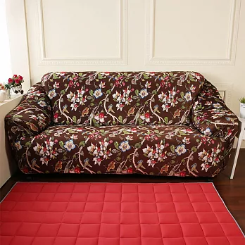 【HomeBeauty】獨家專利印花彈性沙發罩-1+2+3人-鳥語花香