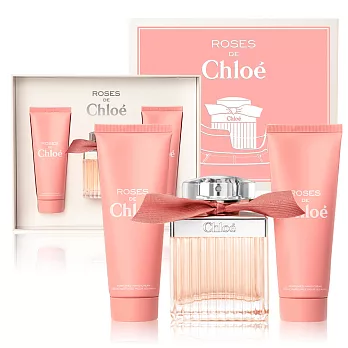 Chloe 克羅埃 玫瑰 2016幸福雪橇限量禮盒(香水75ml+身體乳75ml+沐浴膠75ml)