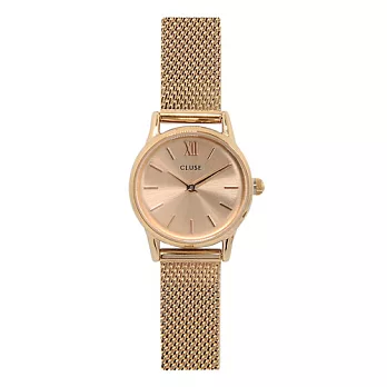 CLUSE荷蘭精品手錶 VEDETTE玫瑰金系列 玫瑰金錶盤/玫瑰金金屬錶帶24mm