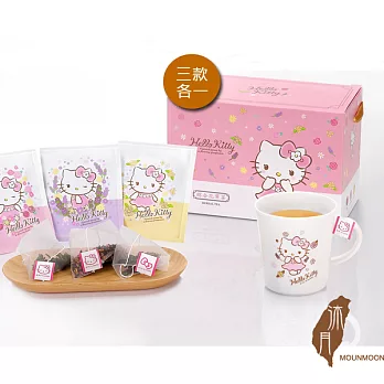 沐月 Hello kitty 茶葉禮盒三盒組(三款各一入) 三款各一