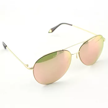 英國NATKIEL - 經典太陽金金屬邊雙槓雷朋墨鏡(英國飾品配件品牌)