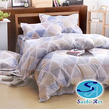 【Saebi-Rer-原韻步調】台灣製活性柔絲絨加大六件式床罩組