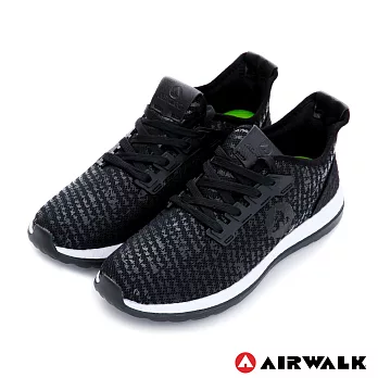 AIRWALK(男)-破冰 網眼透氣雙層大底輕量運動鞋9黑