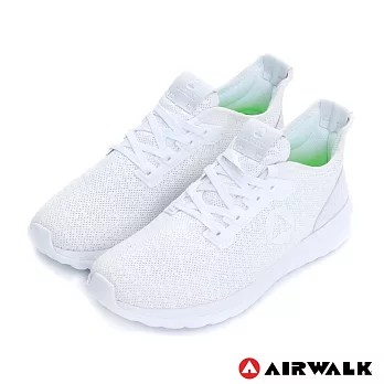 AIRWALK(男)-破冰 網眼透氣雙層大底輕量運動鞋8.5白