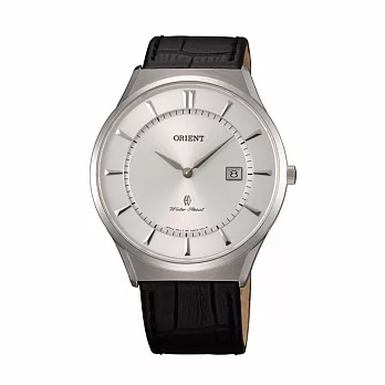 ORIENT 東方錶 WJFGW03007W SLIM系列銀色時尚簡約藍寶石鏡面石英皮帶錶