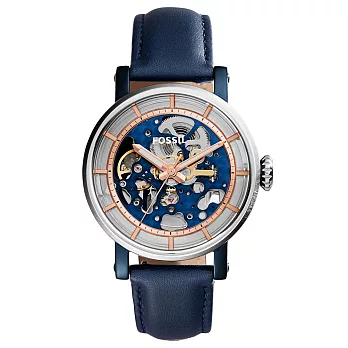 FOSSIL 鏽蝕鳥籠鏤空機械錶-ME3136