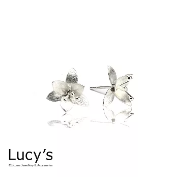 Lucy’s 925純銀歐美拉絲桔梗花蕾優雅貼耳耳環