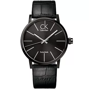 calvin klein CK手錶 酷黑雅痞 商務休閑石英男錶 K7621401(平行輸入)
