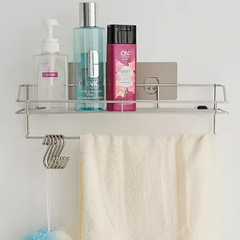 Peachy Life 髮絲紋貼系列-#304不鏽鋼浴室毛巾置物架