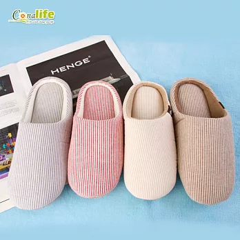 Conalife 日系靜音室內拖鞋藍色L