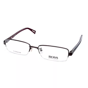 BOSS 日本製 氣質型男 半框 光學眼鏡 6550-38J咖啡