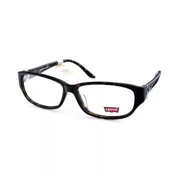 LEVIS_LADY 美式休閒 花紋鏡腳 光學眼鏡 06279Z-DEMI咖啡/黃