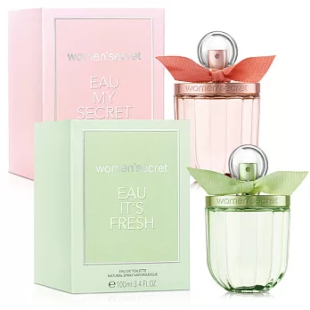 WOMEN’SECRET 清新花園女性香水組(花漾清新女性淡香水 100ml+祕密花園女性淡香水 100ml)