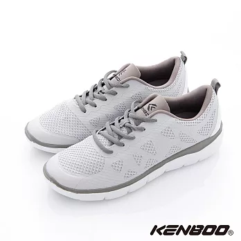 KENBOO(男)-虛實之間 輕量透氣加高運動鞋9灰