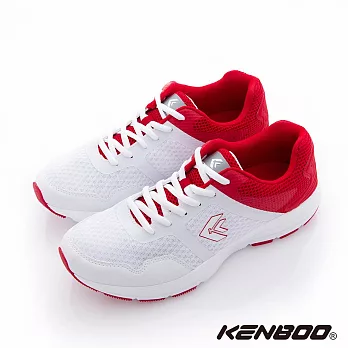 KENBOO(男)-後座力 雙撞色夜螢光運動鞋9白