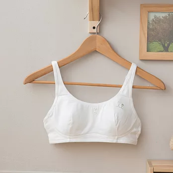 小學生來了~女童第一階段成長內衣-可調背扣/肩帶(白)下圍70-74cm