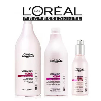 萊雅 L’OREAL 絲漾博護色洗髮乳1500ml+絲漾博護色護髮乳750ml+絲漾博護色活髮素150ml(3入組)