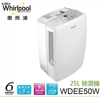 【Whirlpool】惠而浦 25L除濕機 WDEE50W