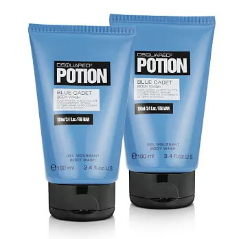 DSQUARED2 POTION 紳藍男性雙效沐浴精(100ml)X2入