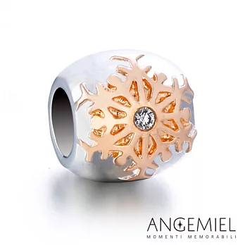 Angemiel安婕米 義大利925純銀珠飾 冰晶 串珠(玫瑰金)