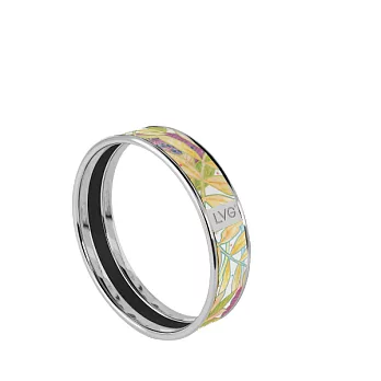 LVG Legend Vogue No.141021 印刷琺瑯系列 環形手環S(銀 / 內徑65)