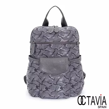 OCTAVIA 8 - 雲彩風暴 1+1袋鼠尼龍多功能後背包 -雲灰
