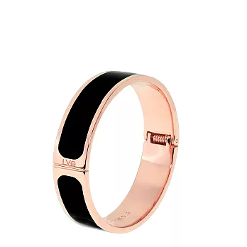 LVG Legend Vogue 神秘黑 限定版 掐絲琺瑯系列 開口手環S(玫瑰金)