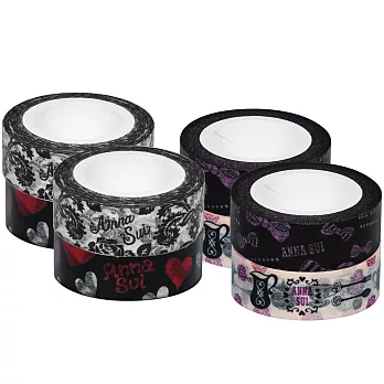 ANNA SUI 安娜蘇 蝶戀薔薇紙膠帶*2+紫結蝶漾紙膠帶*2+愛戀甜心紙膠帶*2+薔薇午茶紙膠帶*2