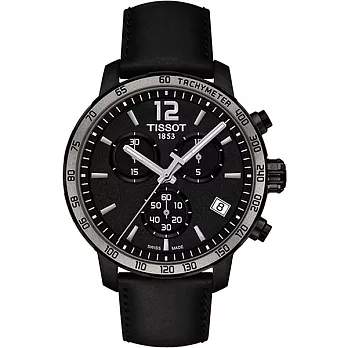 TISSOT QUICKSTER CHRONOGRAPH 優質男孩三眼計時運動腕錶-黑-T0954173605702