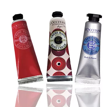 L’OCCITANE 經典護手霜(10ml*3)乳油木+乳油木玫瑰+紫羅蘭