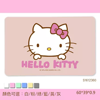 【三麗鷗獨家授權】Hello Kitty珪藻土吸水地墊_彩繪專區(60*39*0.9)哈囉甜心-粉