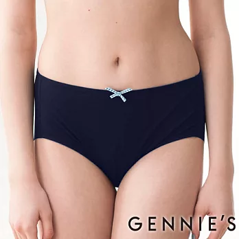 【Gennie’s奇妮】牛奶紗系列藍莓牛奶孕婦中腰內褲M深藍