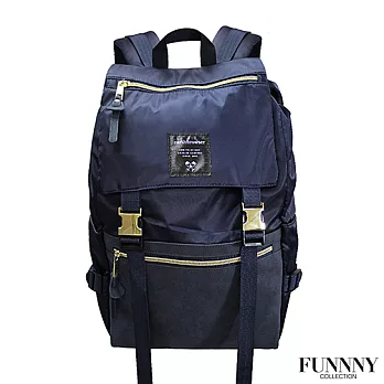 FUNNNY 日本同步輕量尼龍後背包系列 柴田 潤 深藍