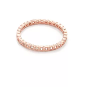 SHASHI 紐約品牌 Marlin 全鑽式玫瑰金單環戒指 細緻圓鑽戒指