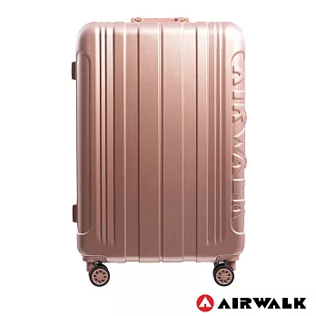 AIRWALK LUGGAGE - 金屬森林 木絲鋁框復古壓扣行李箱 28吋ABS+PC鋁框箱 -玫銅金