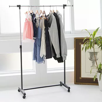 Peachy Life 簡約時尚移動式單桿吊衣架/衣架