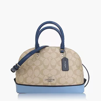 【COACH 多種背法】PVC / 肩背 / 斜背兩用包(小款)_卡其藍
