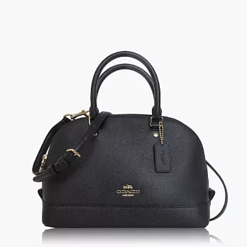 【COACH 多種背法】皮革 / 肩背 / 斜背兩用包(小款)_黑色