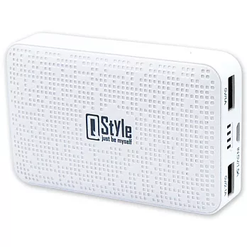 QStyle 9000活力FUN格雙輸出行動電源-白色白色