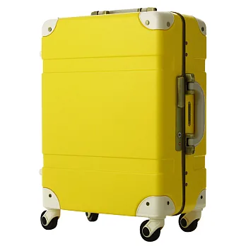 日本 WORLD TRUNK 7600-46-19吋德國拜耳PC細框復古登機箱 鮮黃19吋鮮黃