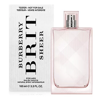 BURBERRY Brit Sheer 粉紅風格女性淡香水 100ml (Tester)