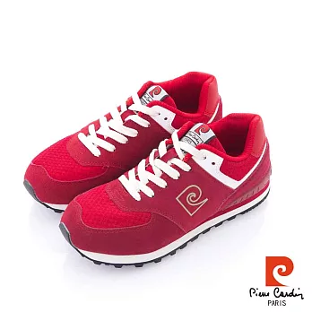 Pierre Cardin(女) - 純色復古 全包覆式舒適運動慢跑鞋 - 70紅35紅