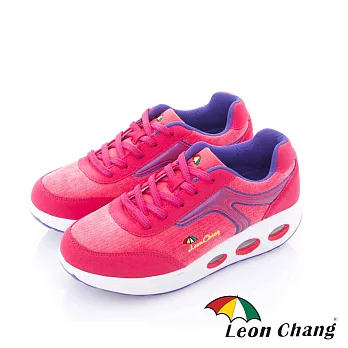 Leon Chang(女) - 形色之間 厚底健康舒適休閒運動鞋 - 藍裡粉35粉