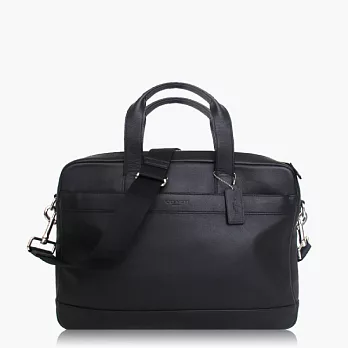 【COACH 男仕品味】皮革 / 側肩 / 斜肩 / 多功能包_黑色