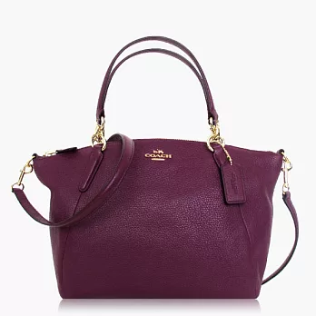 【COACH 多種背法】皮革 / 肩背 / 斜背兩用包_紫色