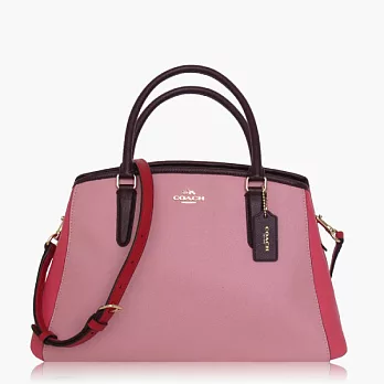 【COACH 多種背法】皮革 / 肩背 / 斜背兩用包_粉色