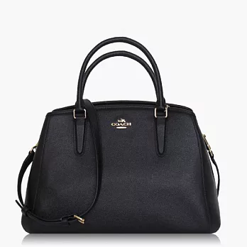 【COACH 多種背法】皮革 / 肩背 / 斜背兩用包_黑色